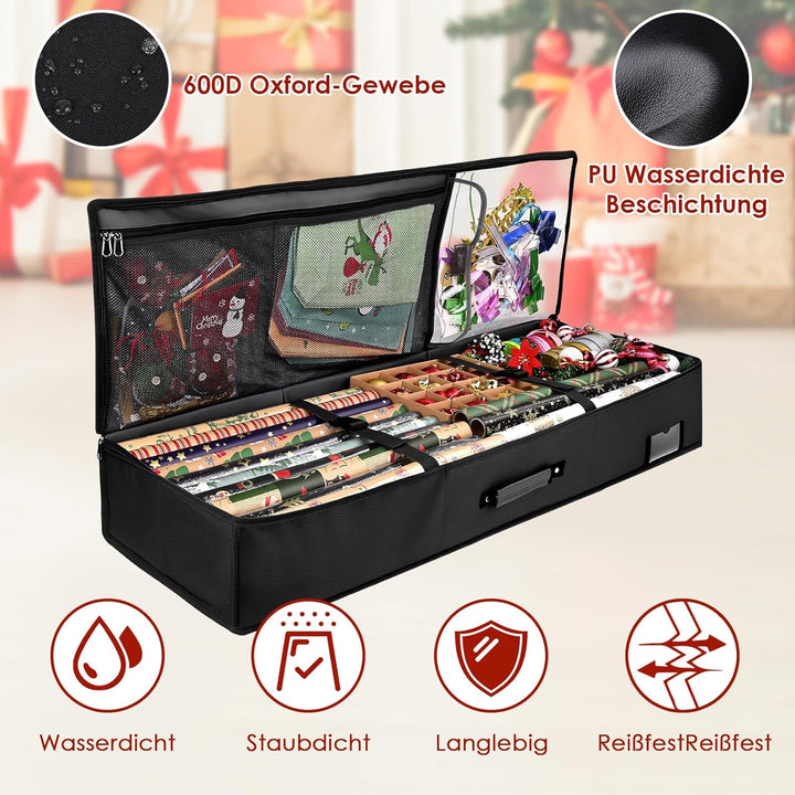 Geschenkpapier Aufbewahrung, GuKKK Gross Geschenkpapier Organizer 95 x 35 x 16 cm, Wasserdichtes 600