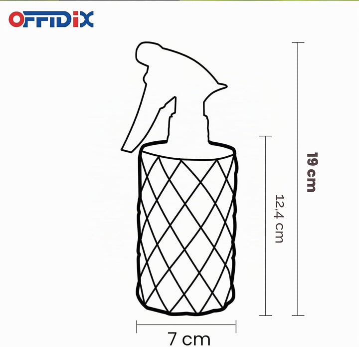 OFFIDIX Glas-Sprühflasche, transparente Sprühflasche mit feinem Nebel, Handdruck-Pflanzennebel mit o