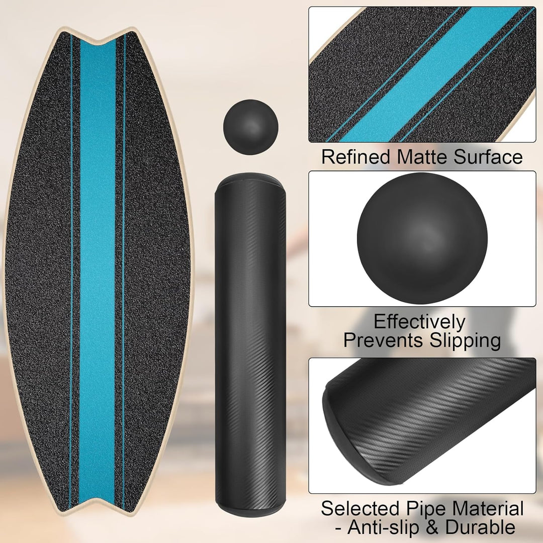 Diesisa Balance Board Erwachsene: 7-in-1 Balance boards Wackelbrett - Holz Balance Board Set Mit Rol