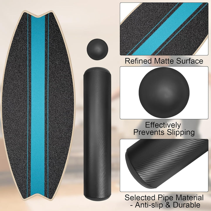 Diesisa Balance Board Erwachsene: 7-in-1 Balance boards Wackelbrett - Holz Balance Board Set Mit Rol