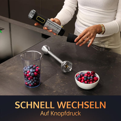 JAP Starke Stabmixer F1 | Frischhaltedose mit Deckel 800ml | 1200 W | einfache Reinigung | Titanklin