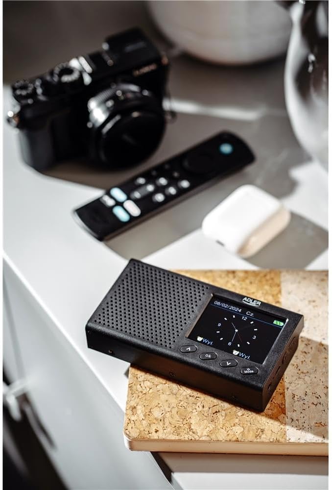 Adler AD 1198 UKW-Reiseradio FM 87,5 108 MHz RDS, bis zu 20 Sender, Bluetooth, mit LCD-Display, Anal