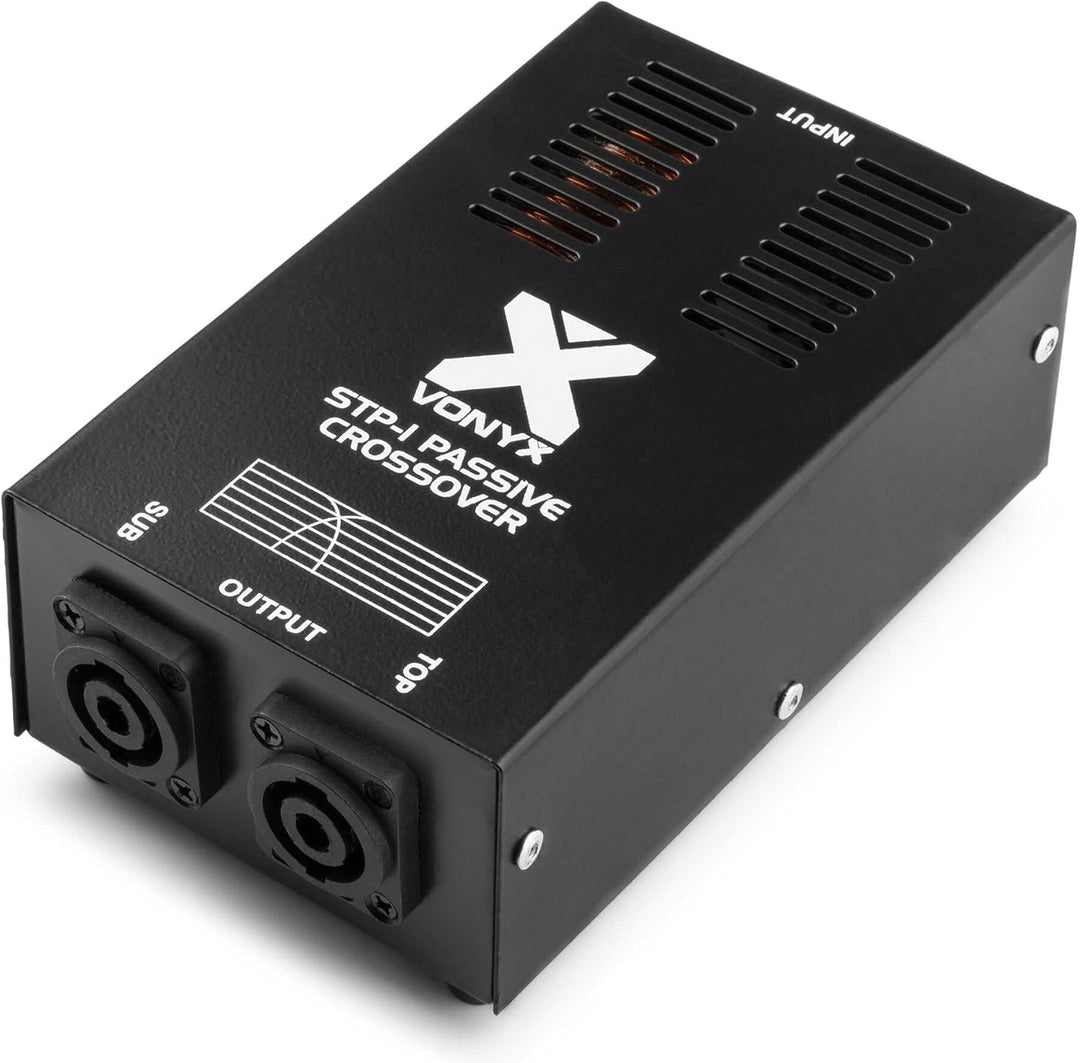 SkyTec STP-1 Passive Frequenzweiche, 2-Wege Powercon Weiche,1000 Watt, 1 Input, 1 Sub und 1 Top Outp