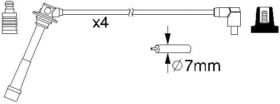 Bosch 0986357198 - Zündleitung - 4er Set