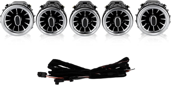 Turbo Air Vent Mercedes, 5pcs 3 Color Front LED Turbine Air Vent Umgebungslicht Kit Ersatz für Merce