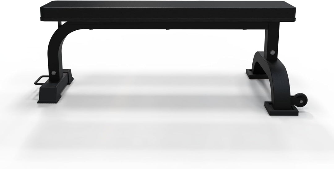 Bad Company Hantelbank I Flachbank 110 x 66 x 41 cm I Trainingsbank für das Krafttraining zuhause I