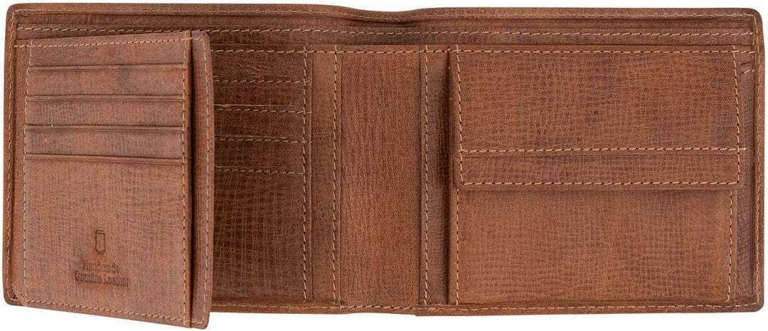 camel active bags Salo Herren Geldbörse RFID Querformat Leder Mittelgross Cognac Braun 12,5 x 2 x 10