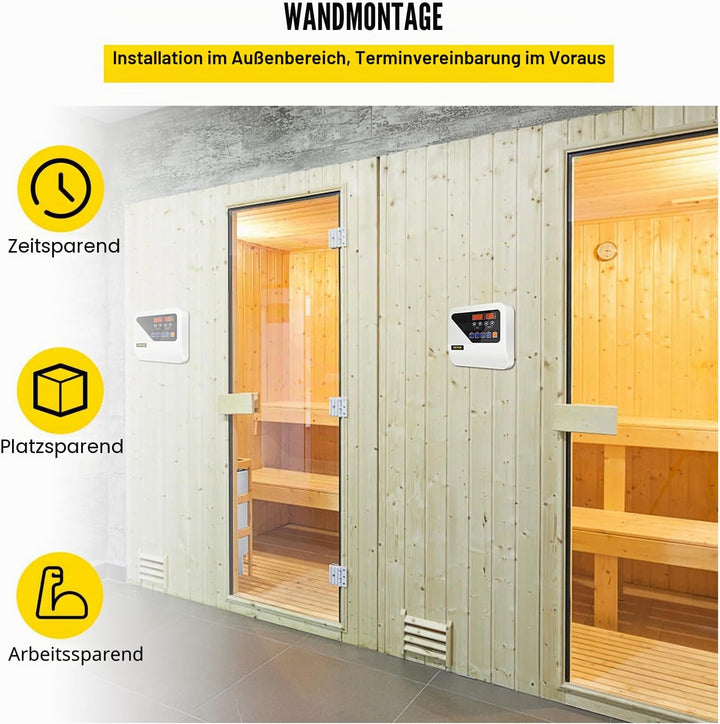 Digitaler Sauna-Steuerung für Saunaofen von 3 bis 9 kW Anzeige digitaler Controller externer Freizei