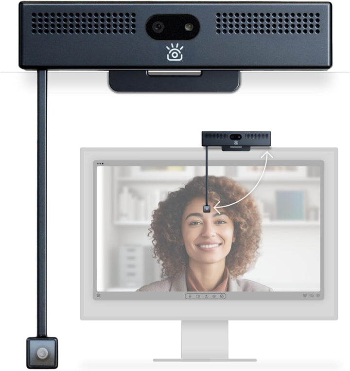 ProHello 4K HD Webcam mit Blickkontakt, Windows Hello Gesichtserkennung, Mikrofonen mit Geräuschunte
