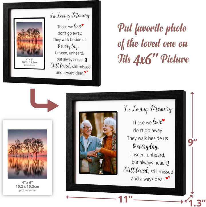 Memorial Gifts LED Shadow Box 10.2x15.2 cm Bilderrahmen – Trauergeschenk für den Verlust von Mutter,