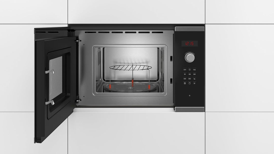 Bosch bel523ms0 eingebaut 20L 800 W schwarz, Edelstahl – Mikrowelle (eingebaut, 20 L, 800 W, Rotatio