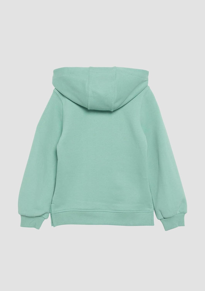 s.Oliver Wärmendes Kapuzen-Sweatshirt mit Glitzerprint 104-110 Helles Türkis, 104-110 Helles Tü