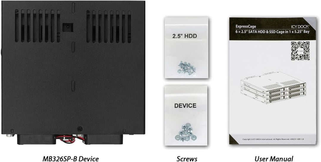 ICY DOCK 6X 2,5" SATA/SAS HDD/SSD Wechselrahmen mit schraubenlosen Trays in 5,25" Schacht - ExpressC