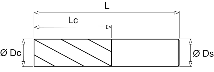 VHM DLC Schaftfräser Alufräser - Ø20x 45/100mm SchaftØ 20mm, Ø20x 45/100mm SchaftØ 20mm