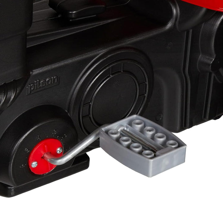LEMODO Trettraktor ab 3 Jahre | Kinder Traktor in rot| Traktor zum draufsitzen | Kindertraktor mit K