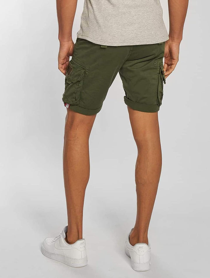 ALPHA INDUSTRIES Herren Cargos Crew Short Patch Short für Herren 33 Dark Olive, 33 Dark Olive