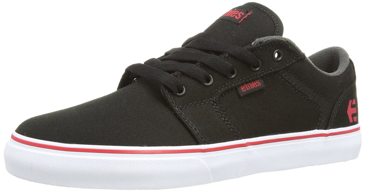 Etnies Herren Barge Ls Skate-Schuh 38 EU Schwarz Black Dark Grey Red, 38 EU Schwarz Black Dark Grey