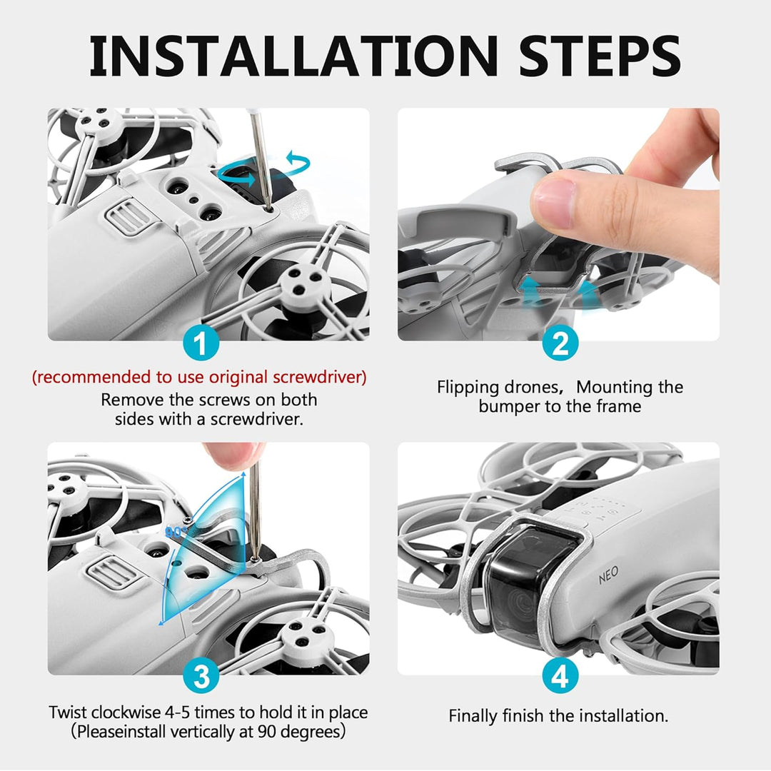 STARTRC Gimbal Bumper Guard für DJI Neo Zubehör, Aluminiumlegierung Antikollisionsschutz Schutzleist