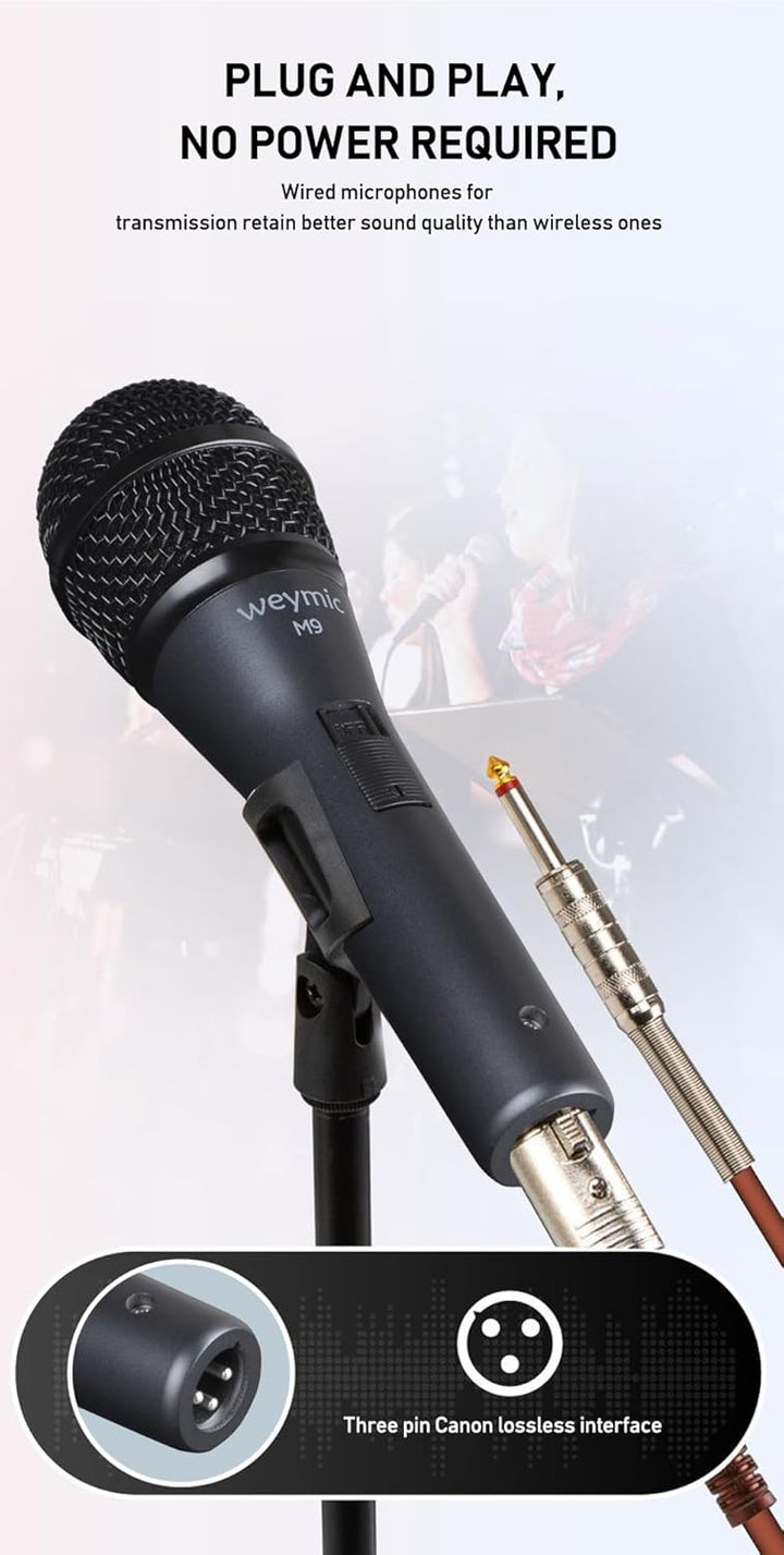 M9 Dynamic Vocal Classic Style Microphone Audio Classic Professional Dynamic Cardioid Unidirectional