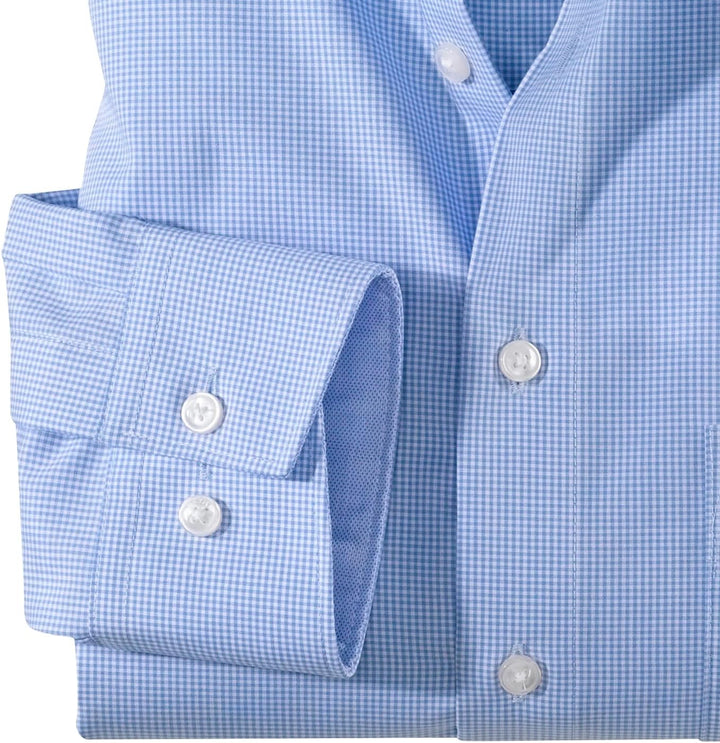 OLYMP Luxor comfort fit Hemd Langarm Karo 40 Bleu 11, 40 Bleu 11