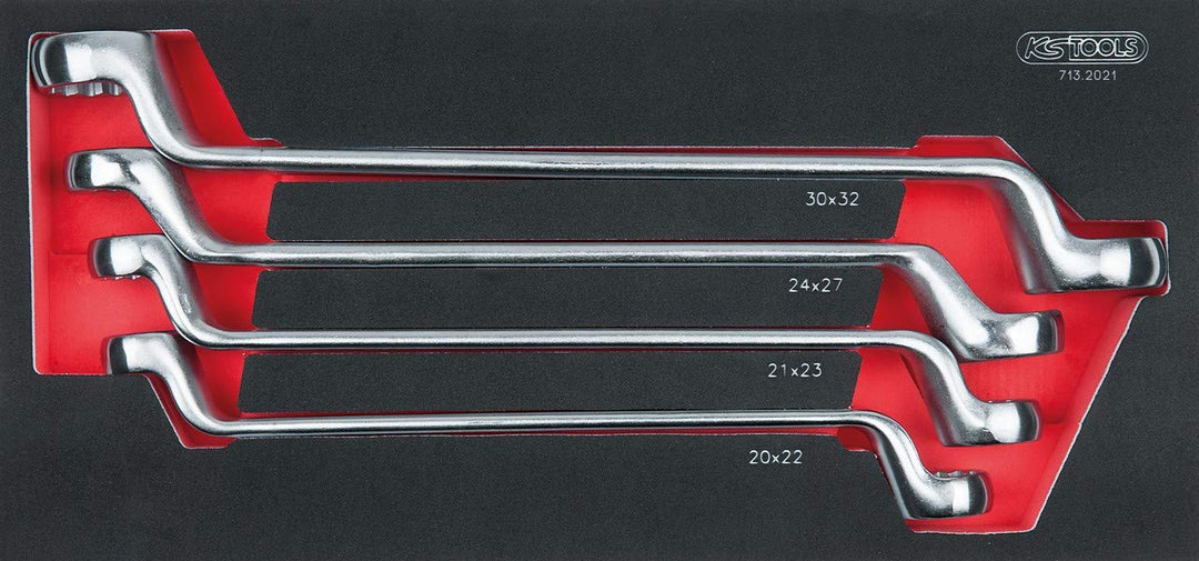 KS Tools 713.2021 Modul 4-Ringschlüsselset contre-coudées 75 °