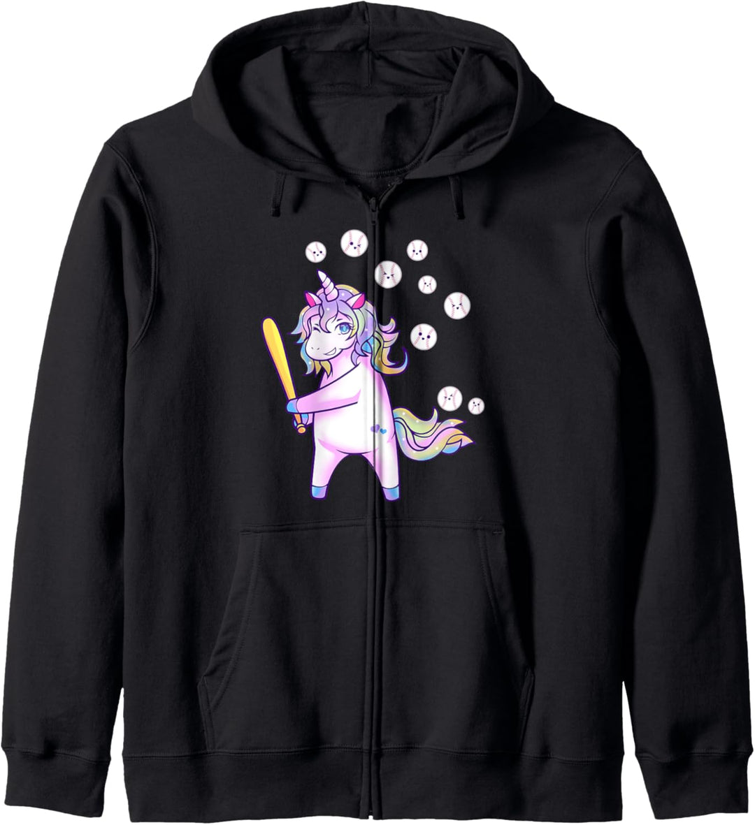 Einhorn spielt Baseball Kapuzenjacke