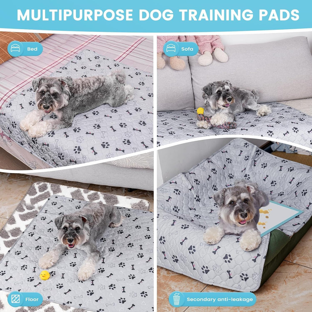 Welpenunterlagen Waschbar, 2er Set Trainingspads für Hunde, 120 x 60 cm PIPI Matten für Hunde Puppy