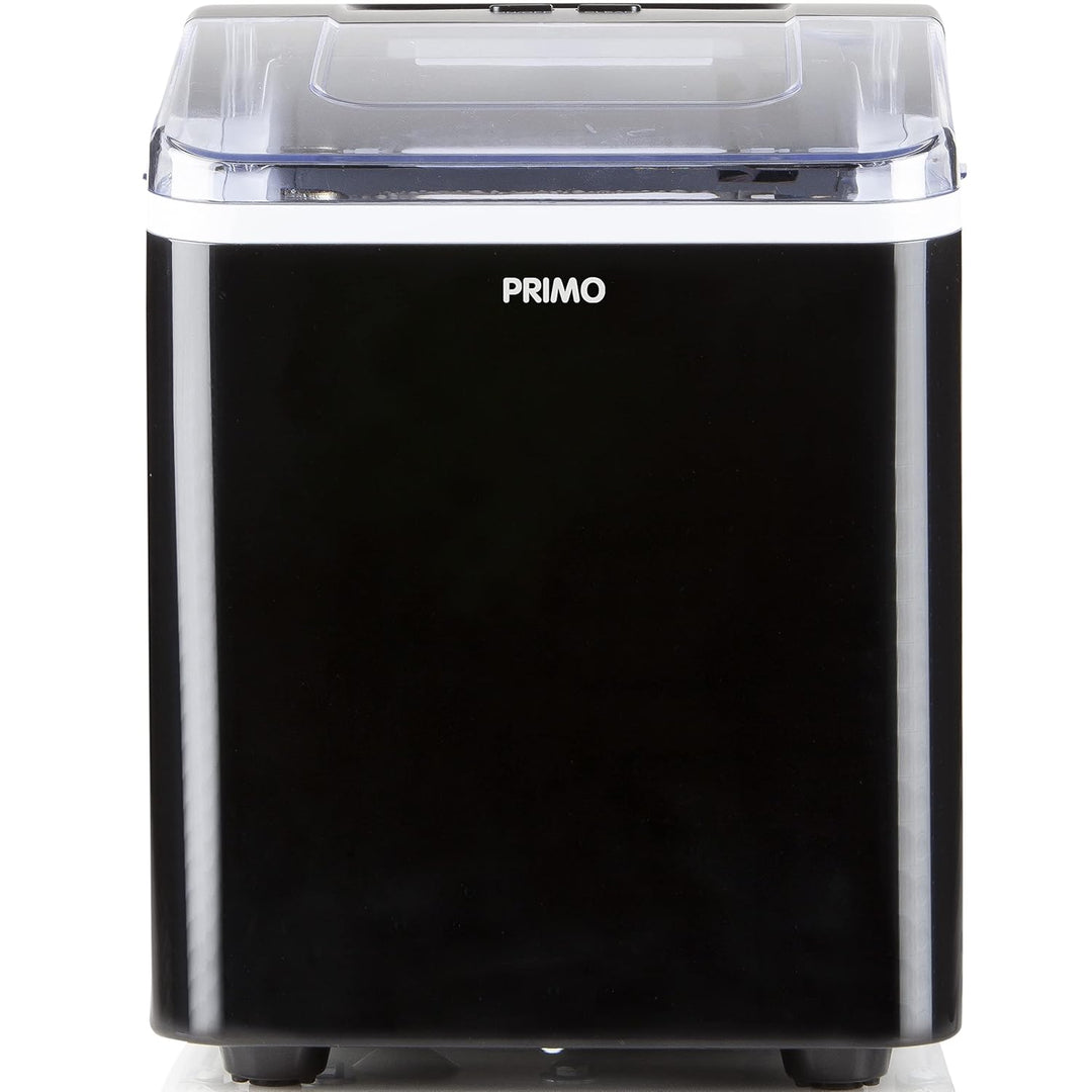 PRIMO PR407IB Tragbare Eiswürfelmaschine, 12 kg x 24 h, bereit in 9 Minuten, Schwarz