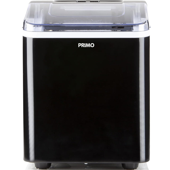 PRIMO PR407IB Tragbare Eiswürfelmaschine, 12 kg x 24 h, bereit in 9 Minuten, Schwarz