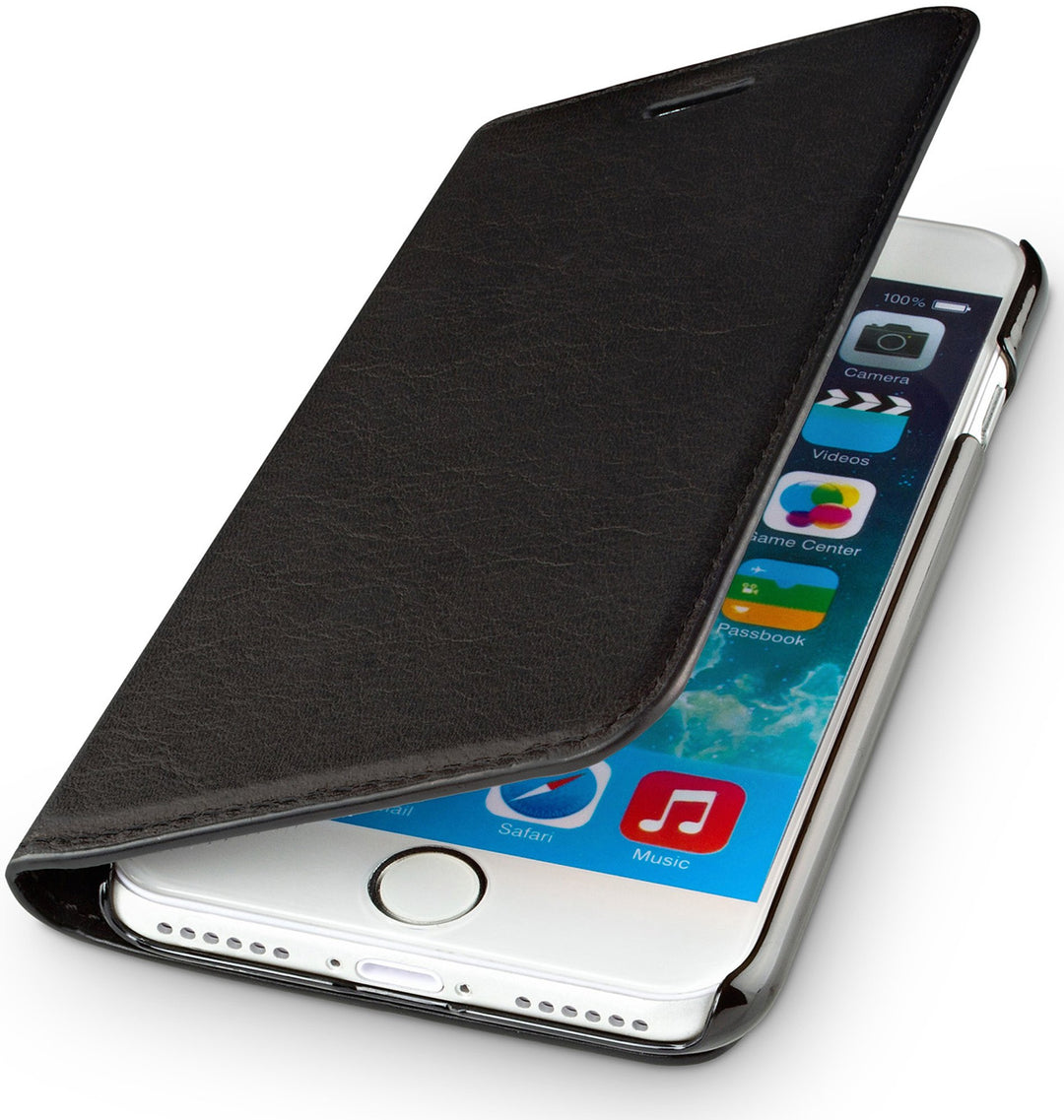 WIIUKA Echt Ledertasche - TRAVEL Nature - für Apple iPhone SE (2020), iPhone 8 und iPhone 7 - DEUTSC