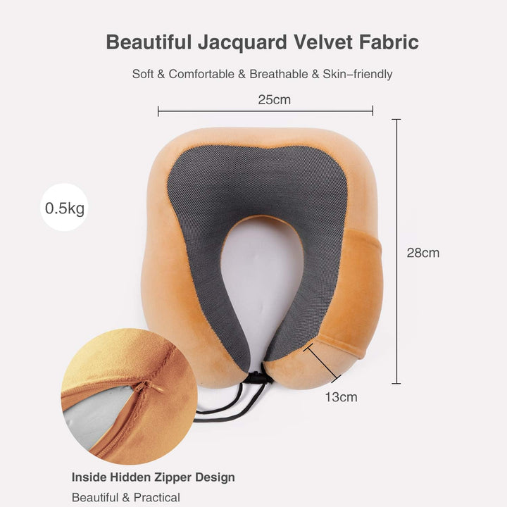 FANDARE Nackenkissen Reisekissen aus Memory-Schaum Neck Pillow Damen Herren Nackenhörnchen Nackenstü