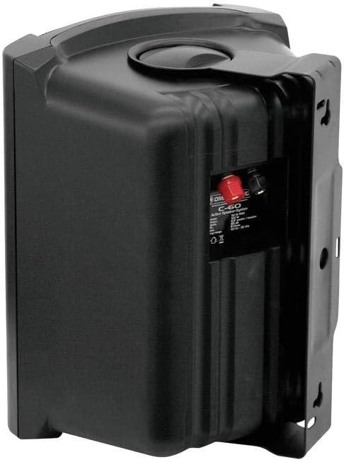 OMNITRONIC C-60 schwarz 2X | Passives 2-Wege-Lautsprecherpaar mit Halterung, 6,5"-Tieftönern und 50