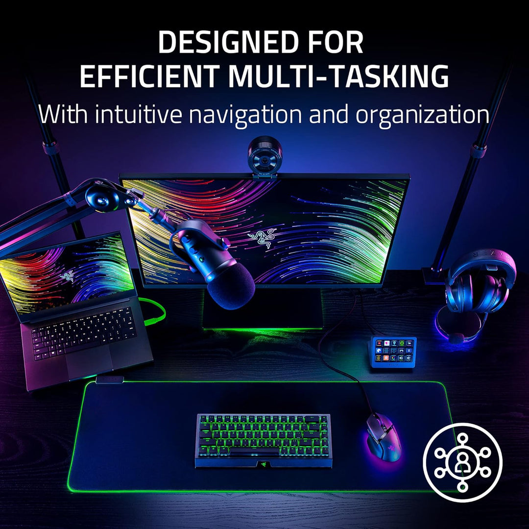 Razer Stream Controller X - All-in-One-Controller für Streaming (15 Switchblade-Tasten, Multi-Link-M