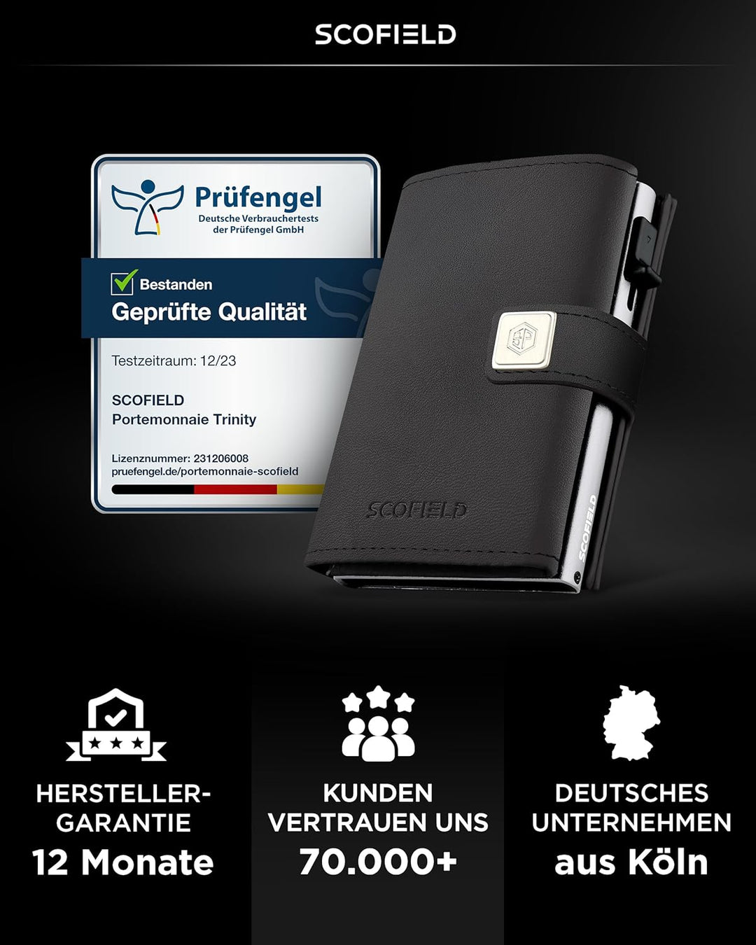 NEU 2022 Design: Pop Up Kreditkartenetui für 10 – 12 Karten mit Münzfach I Kartenetui I RFID Schutz