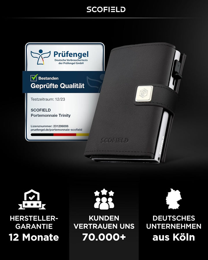 NEU 2022 Design: Pop Up Kreditkartenetui für 10 – 12 Karten mit Münzfach I Kartenetui I RFID Schutz