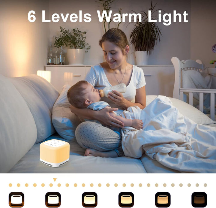 3 IN 1 White Noise Machine mit Licht, [40 Klänge und 7 Nachtlicht ] Weisses Rauschen für Besseren Sc