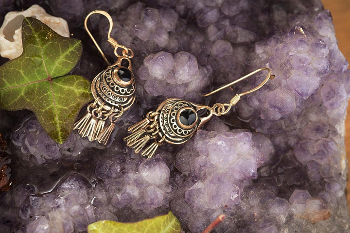 WINDALF Vintage Wikinger Ohrringe ASA 4.1 cm Bohemia Ohrschmuck Hippie-Gipsy-Ohrringe Hochwertige Br