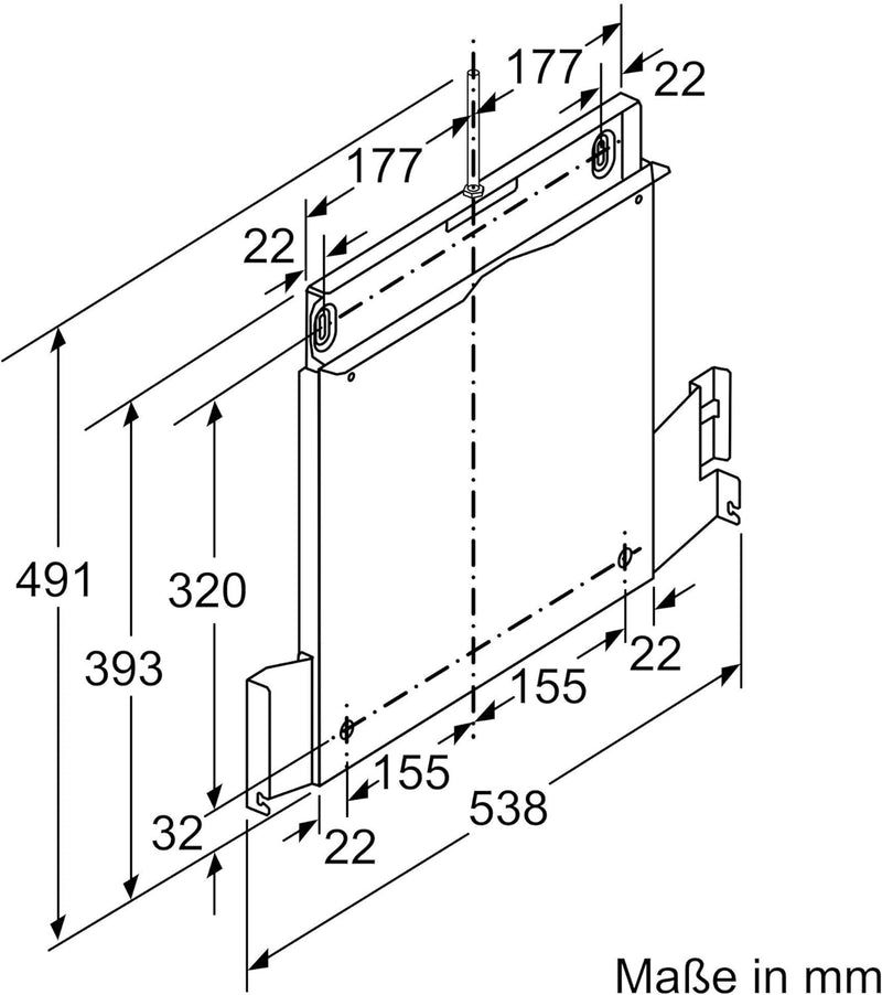 Bosch DSZ4660 Zubehör für Dunstabzüge, Absenkrahmen, Made in Germany