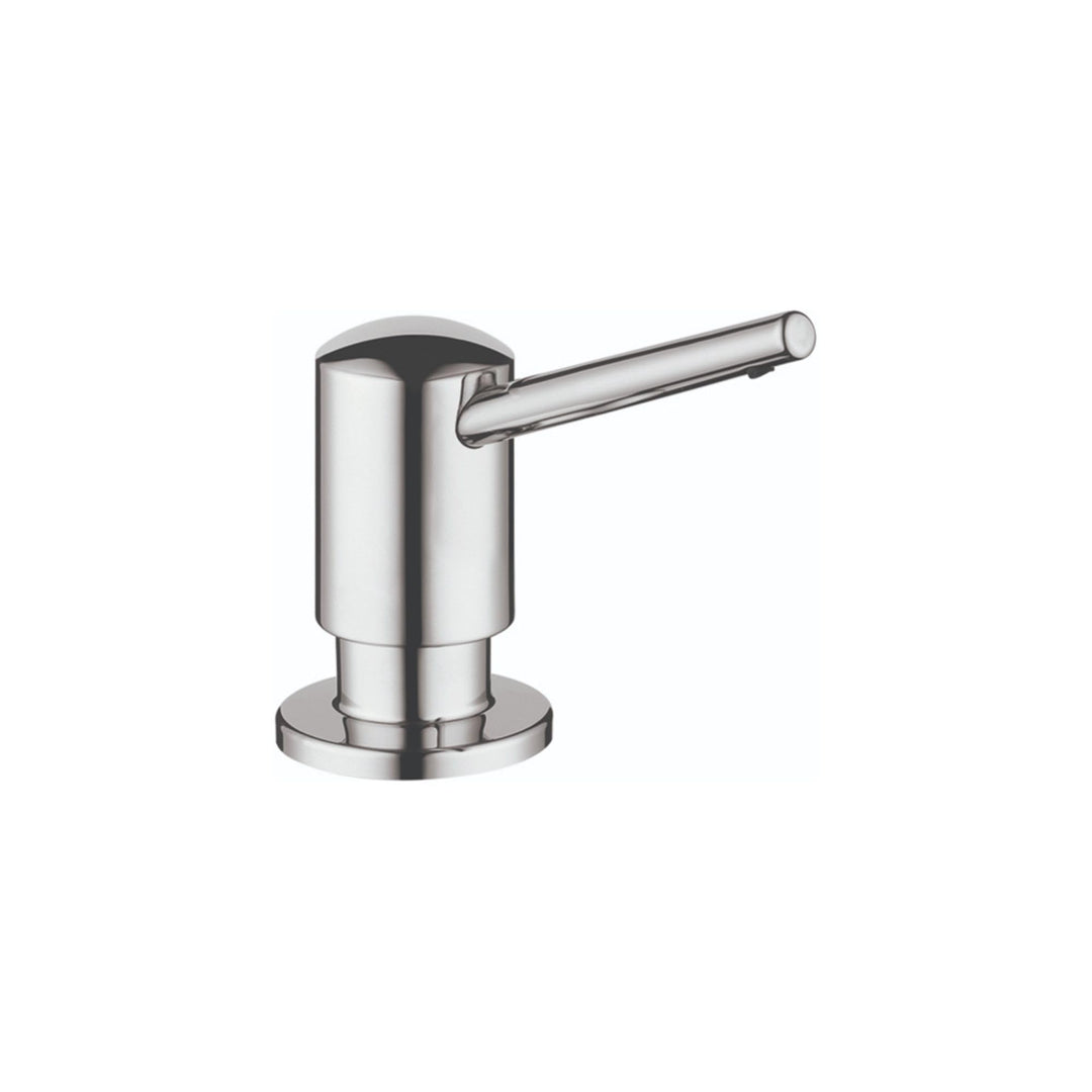 hansgrohe Seifenspender für Bad und Küche, modern, verchromt, 04539000, klein, Chrom
