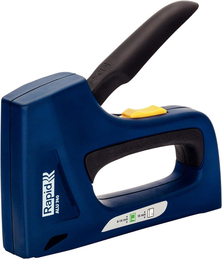 Rapid Handtacker ALU740, Tacker für Holz und Folien, Robust, Aluminium, für Klammern Typ 140, 6-14mm