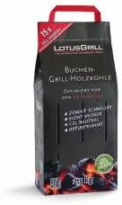 2x LotusGrill Buchenholzkohle 2,5 kg Sack inkl. 2x LotusGrill Brennpaste 200 ml, beides entwickelt f