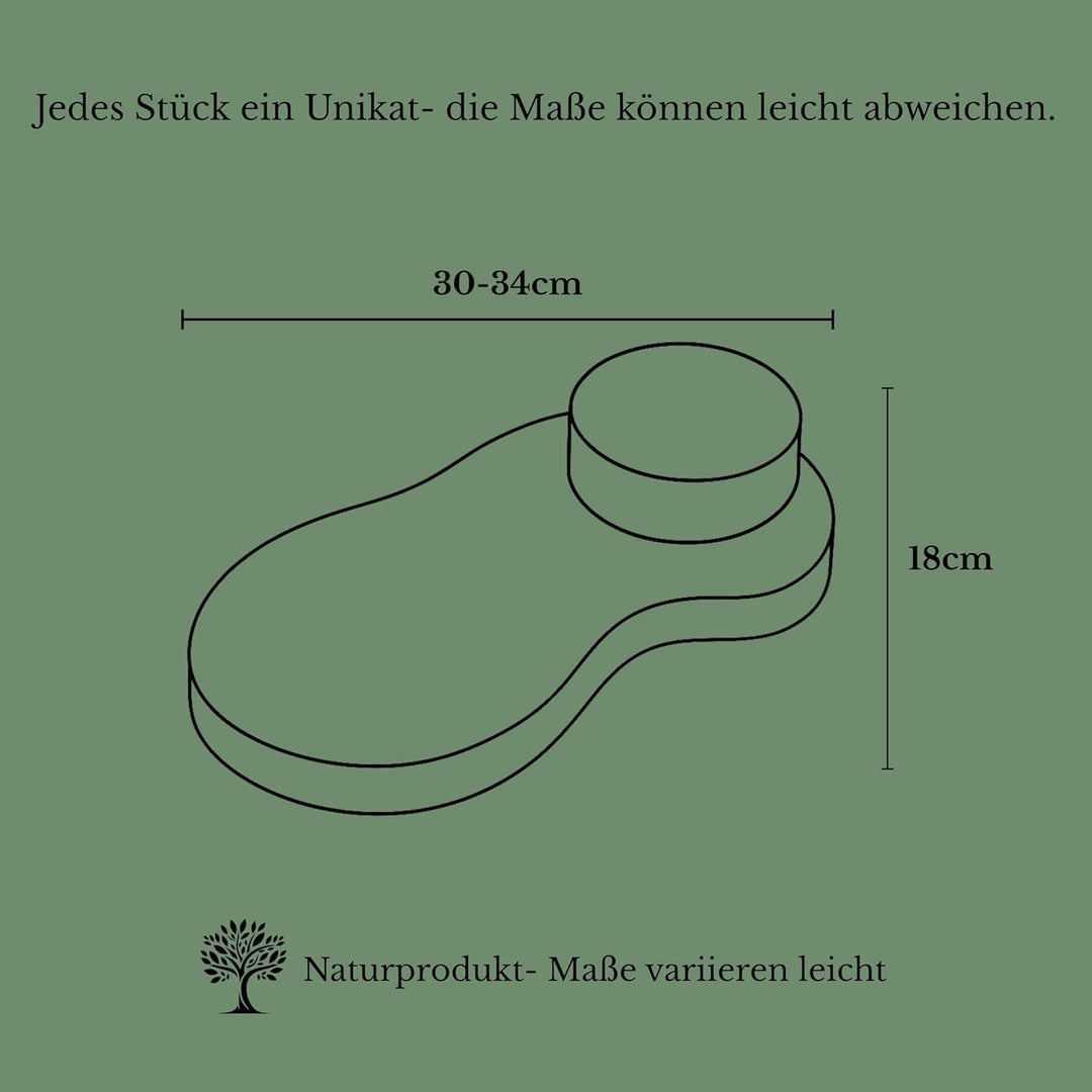 Olivenholzbrett inkl. Porzellanschale - rustikales Schneidebrett/Servierbrett mit Dipschälchen, Holz