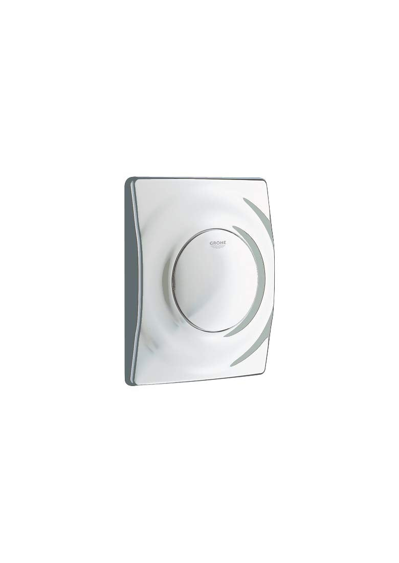 GROHE Surf - Abdeckplatte (116 x 144 mm, langlebige Oberfläche, mit Druckknopfbetätigung), mattchrom