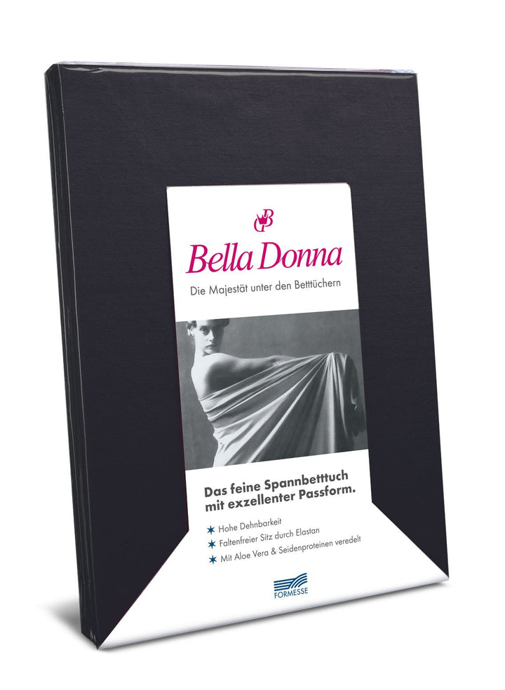 Formesse Spannbettlaken Bella Donna Jersey für Matratzen &amp; Wasserbett 140-200x160-220 cm in Schwarz