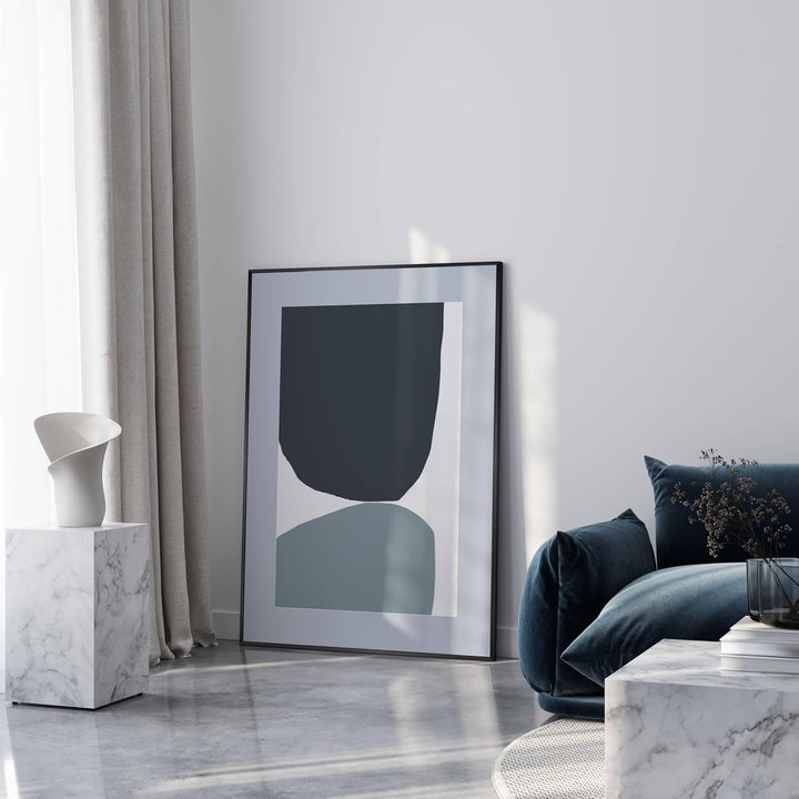 DEHA Design Bilderrahmen Tribeca, 70x100 cm, Aluminium Silber Matt, bruchsicheres Acrylglas, für Pos