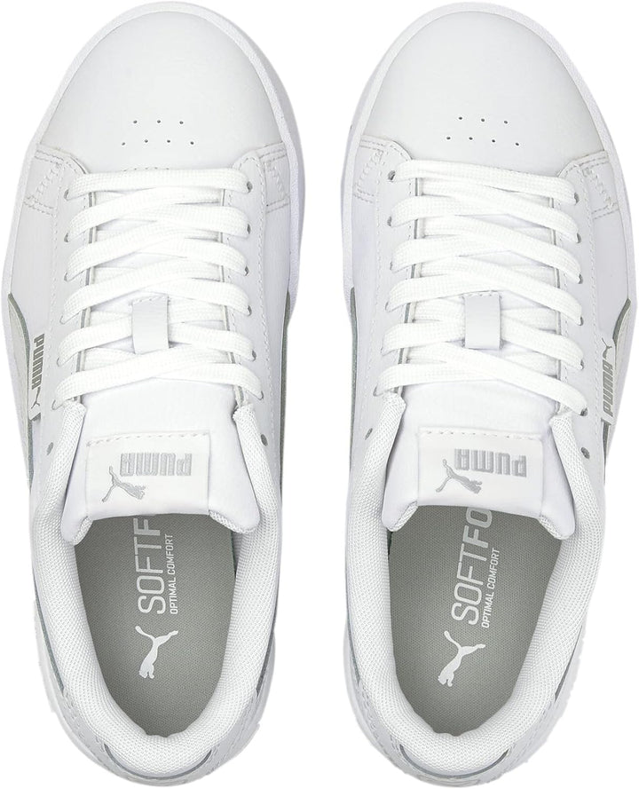 PUMA Mädchen Jada JrRoad Running Shoe 37 EU Puma White Puma White Puma Silver, 37 EU Puma White Puma