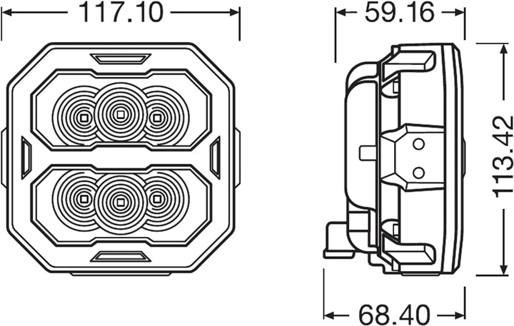 OSRAM LEDriving® Cube PX2500 Spot, LEDPWL110-SP, OFF ROAD, LED Arbeitsscheinwerfer, 2500 Lumen, Falt