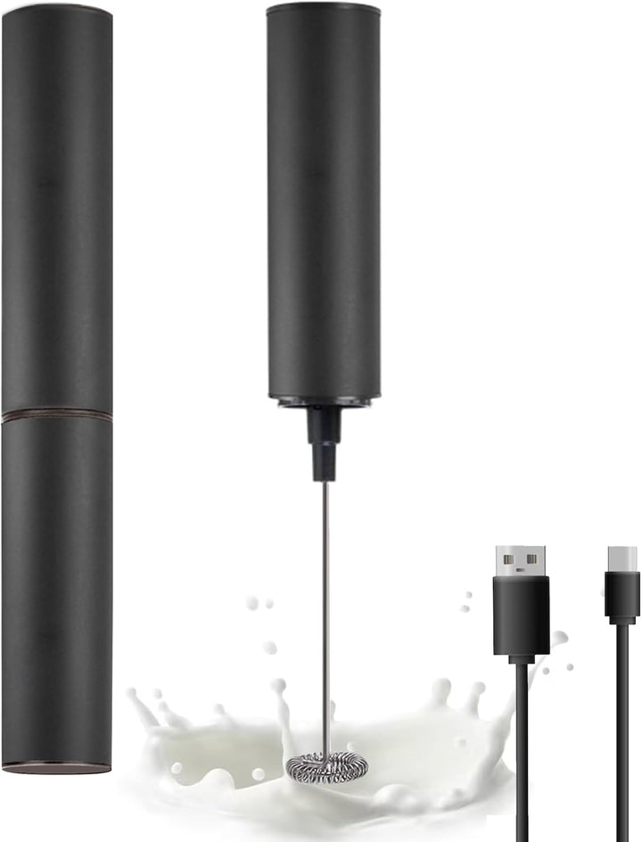 Wiederaufladbarer Handmilchaufschäumer, leistungsstarker Handkaffeeaufschäumer mit USB-Milchschaumbe