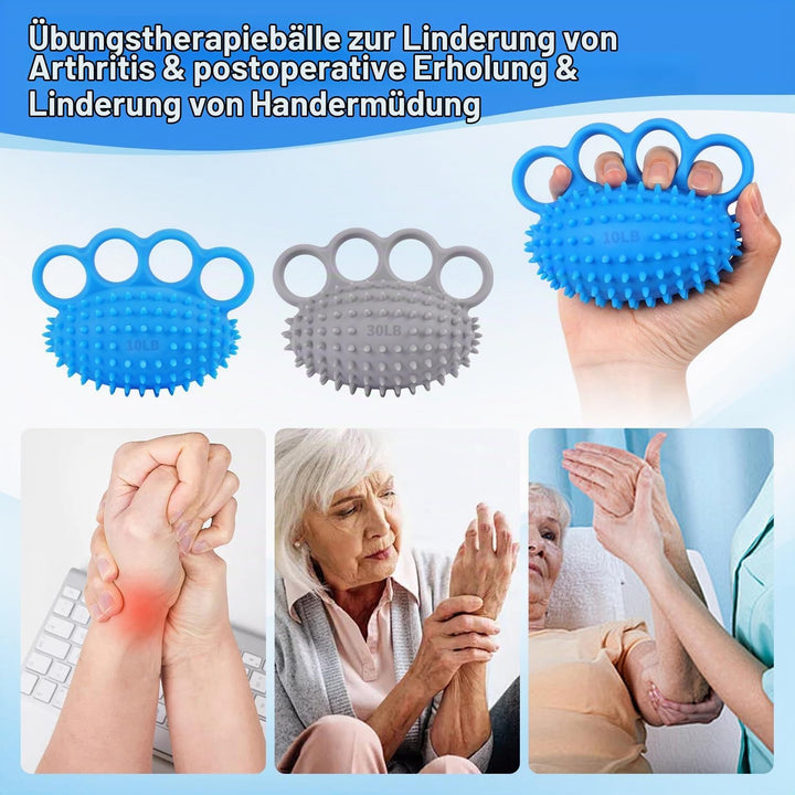 Handtrainer Fingertrainer Stressball 2 Set - Knetball für Hände Therapie, Handübungsbälle Anti Stres