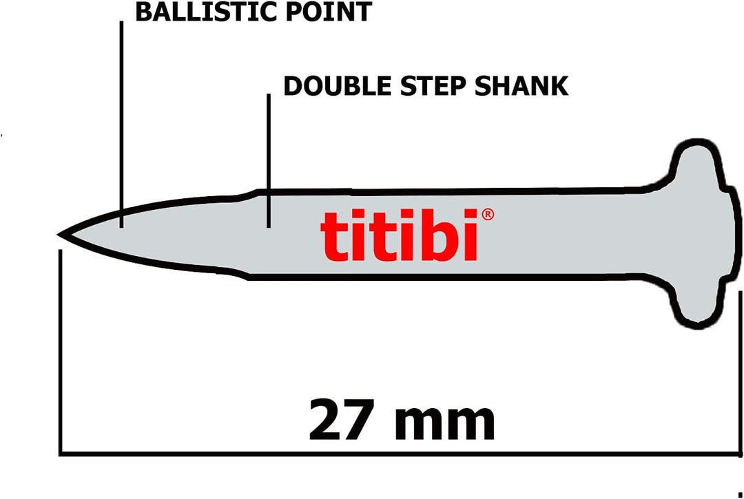 Nr. 1000 Titibi Nägel Ø3,0 x 27 mm, 100% kompatibel mit HILTI Gasnagler: GX 3, GX 100, GX 100-E, GX